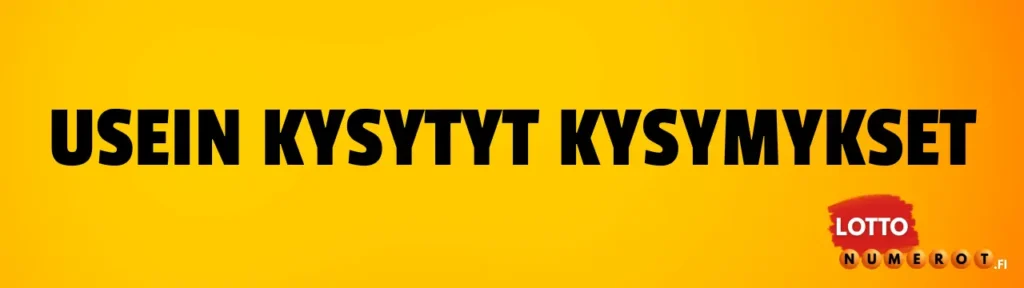 usein kysytyt kysymykset lottonumerot.fi